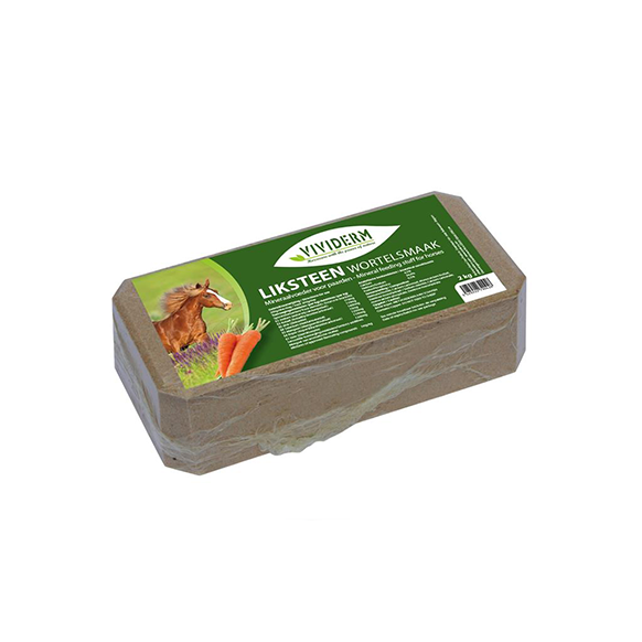 Vividerm licking stone 'carrot flavour' 2kg