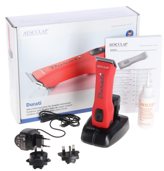 Aesculap tondeuse Durati GT436-SR rood met accu incl GT330 1.5mm mes