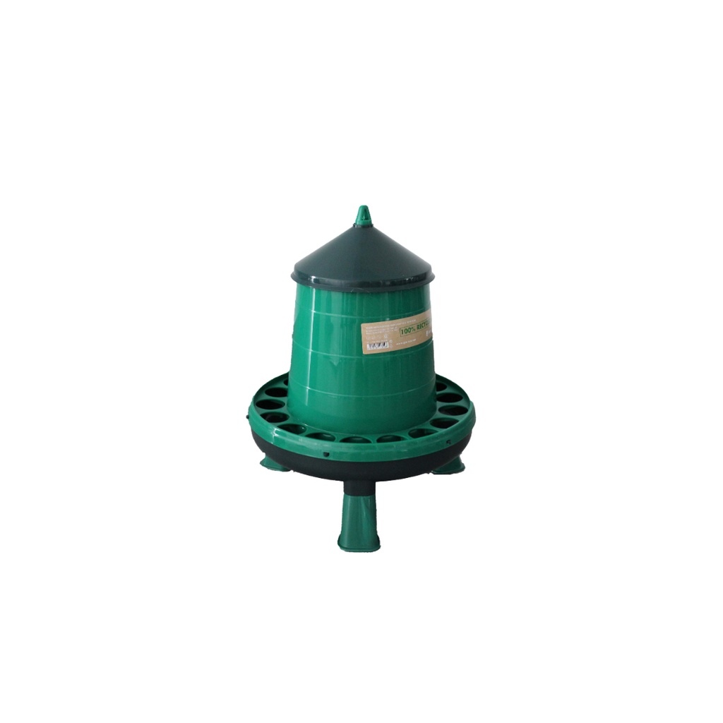 Tremie volailles plastique recycle avec pieds 4 kg